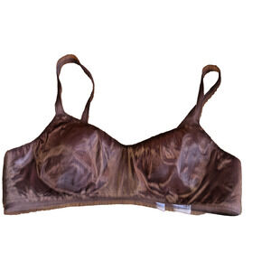 Victorias Secret Sz L Angelight Wireless Lounge Bra Bronz Comfort Sleep Bralette